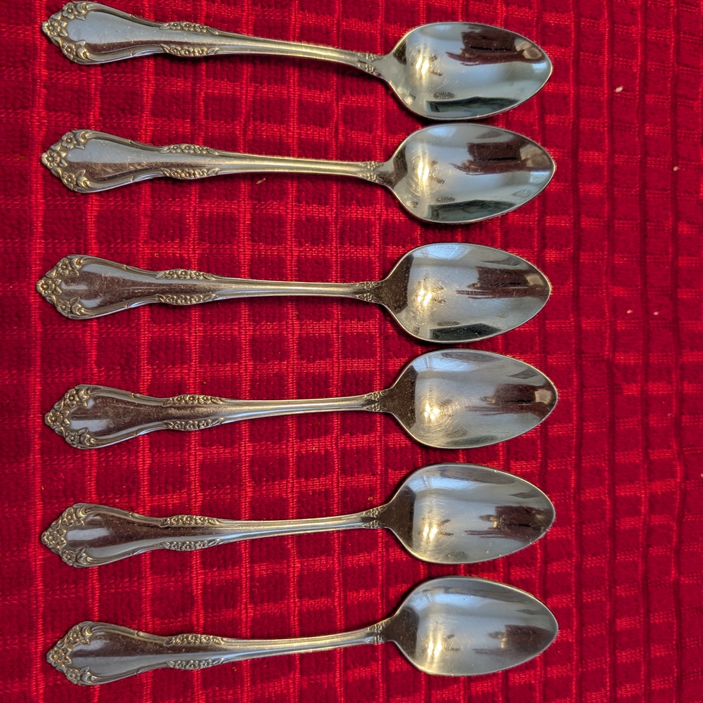 Oneida WM A Rogers Dessert Spoons Set Of 6pc.